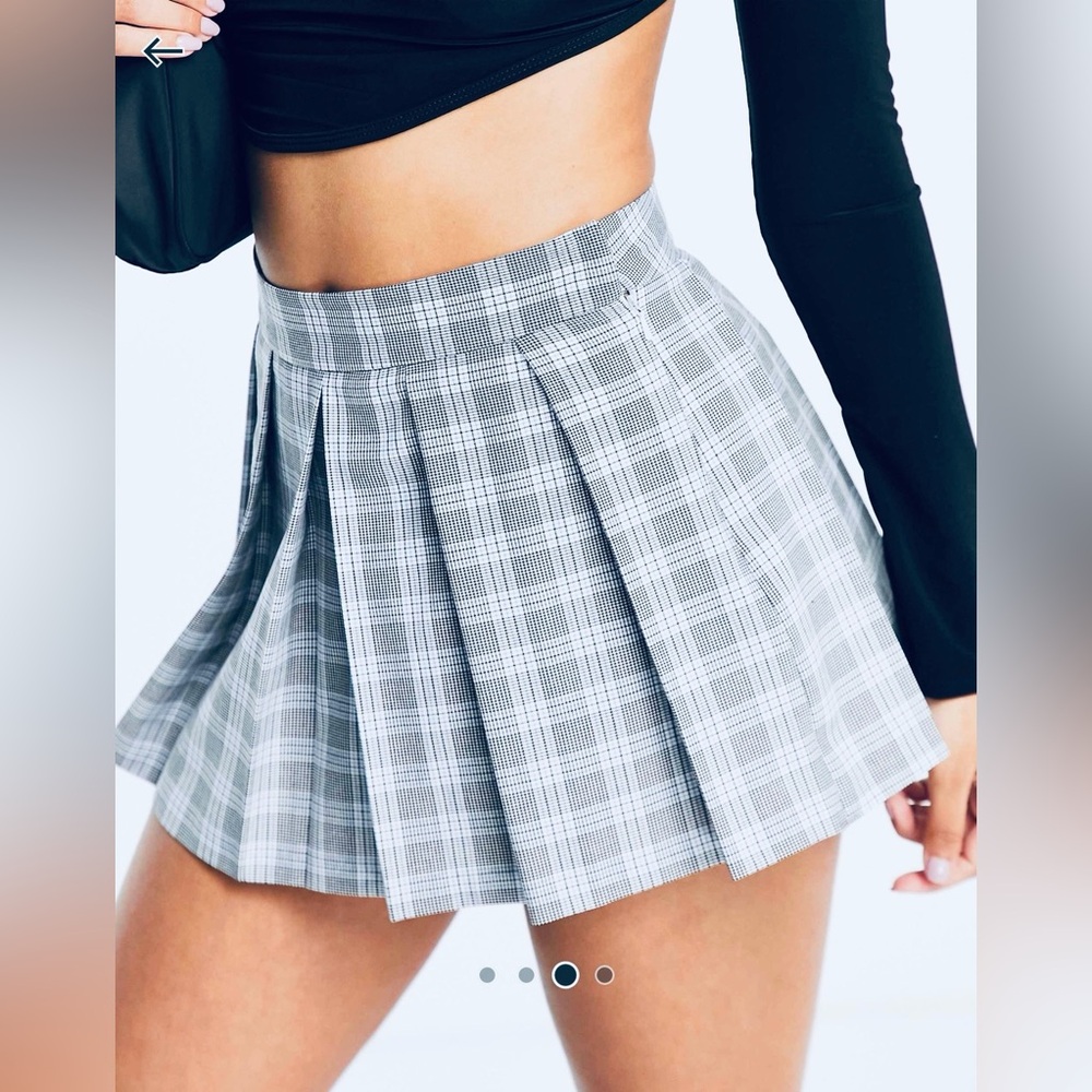 💙 ASOS Design Tennis Skirt In Pastel Check With Knicker